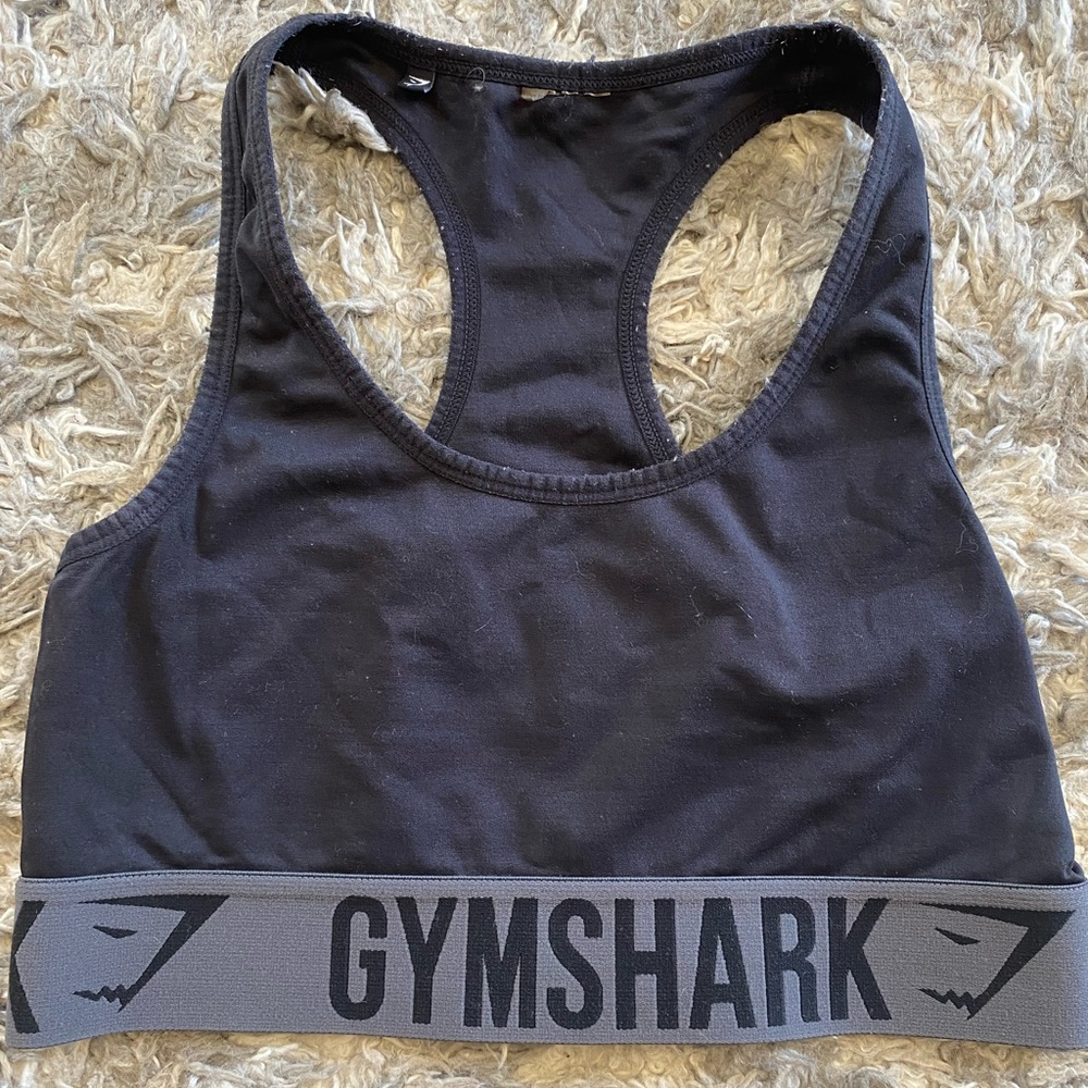 Gymshark Black Sports Fit Bra SZ M